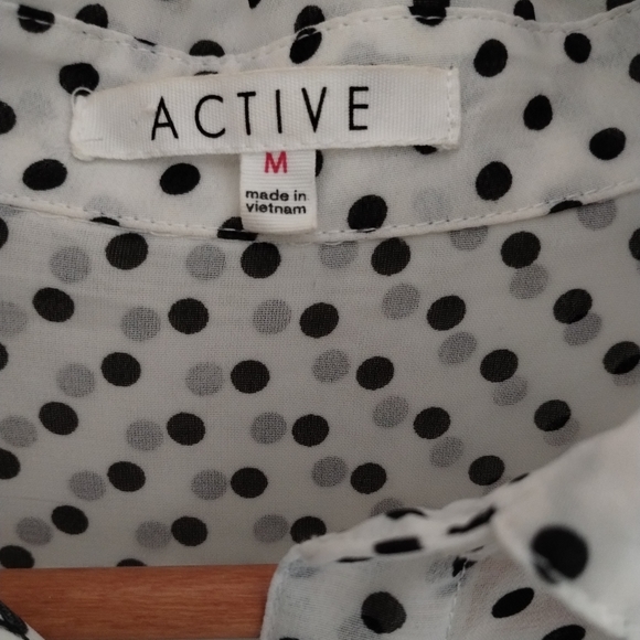 Polka Dot Button Down Blouse - Picture 5 of 11